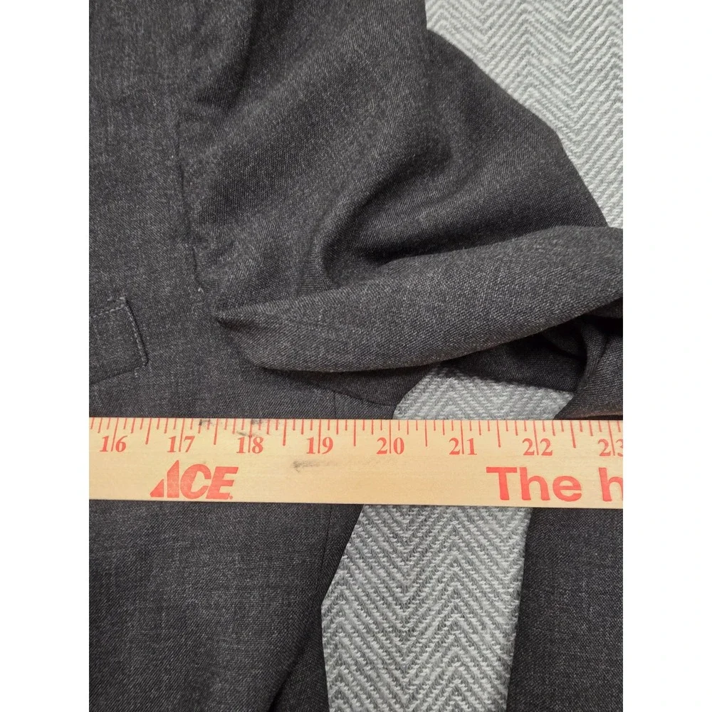 Angelica Career Fashions Mens 42 Short Blazer Charcoal Gray‎ 2-Button Sport Coat